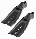 AERIS New Velocity Full Foot Scuba Diving & Snorkeling Fins - Black (Size 1-2/2X-Small)/RFA