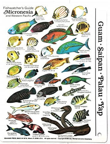 Submersible Fishwatcher's Mini Field Pocket Card & Marine Invertebrates Guide for Scuba Divers, Snorkelers & Fishermen of Micronesia & The Western Pacific - Guam, Saipan, Palau & Yap (6 x 4 Inches)