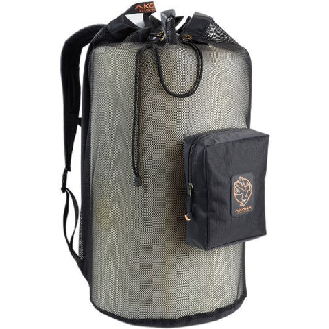 AKONA New Mesh Backpack Bag with Dual Backpack Straps & Super Wide Full Length Dry Pocket for Scuba Divers & Snorkelers (AKB135)