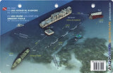 Innovative Scuba Concepts New Art to Media Underwater Waterproof 3D Dive Site Map - Arthur W Radford & Gregory Poole in Delaware/New Jersey (8.5 x 5.5 Inches) (21.6 x 15cm)