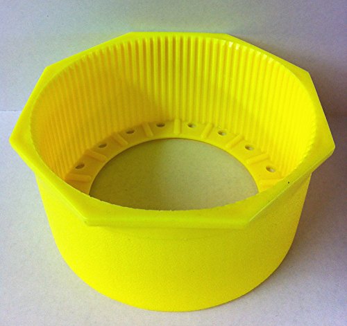 Underwater Kinetics New UK 7.25 Inch Hex Rim Flat Bottom Scuba Tank Boot - Neon Yellow