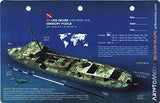 Innovative Scuba Concepts New Art to Media Underwater Waterproof 3D Dive Site Map - Arthur W Radford & Gregory Poole in Delaware/New Jersey (8.5 x 5.5 Inches) (21.6 x 15cm)