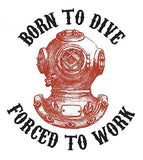 Scuba Diving Vinyl Decal Car Bumper & Motorcycle Sticker with Mark V Antique Commercial Navy Diving Helmet - 5.12"