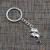 Double Dolphins Life-like Key Chain with Marine Life Underwater Ocean Theme