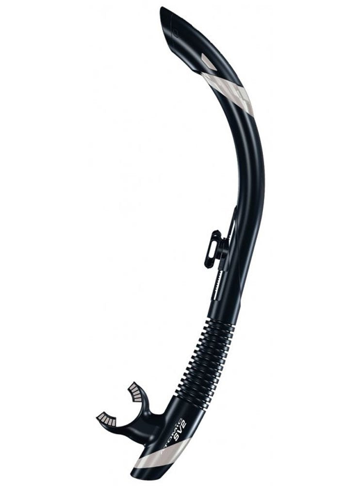 Atomic Aquatics SV2 Flex Dive Snorkel -Black / Silver