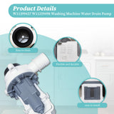 W11399437 W11259498 Washing Machine Water Drain Pump Compatible with Maytag Whirlpool Kenmore Crosley Washer Replace W11399437 W11259498 4961028 AP6974144 PS12731241 EAP12731241