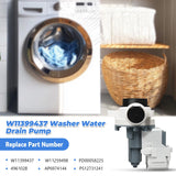 W11399437 Washing Machine Water Drain Pump Replacement Compatible with Maytag Whirlpool Kenmore Crosley Washer Replace Part Numbers W11399437 W11259498 4961028 AP6974144 PS12731241 EAP12731241