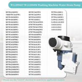 W11399437 W11259498 Washing Machine Water Drain Pump Compatible with Maytag Whirlpool Kenmore Crosley Washer Replace W11399437 W11259498 4961028 AP6974144 PS12731241 EAP12731241