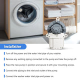 W11399437 Washing Machine Water Drain Pump Replacement Compatible with Maytag Whirlpool Kenmore Crosley Washer Replace Part Numbers W11399437 W11259498 4961028 AP6974144 PS12731241 EAP12731241