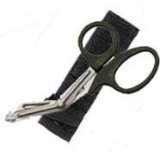 New Safety and Rescue Scuba Diver EMT Scissors Shears with Sheath - Stealthy Midnight Black