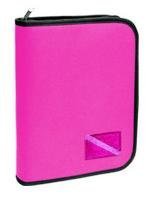 New Innovative Scuba Slimline (30% Smaller) 3 Ring Zippered Log Book Binder with Free Generic Log Insert ($12.95 Value) - Pink with Diver Down Flag