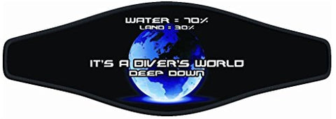 New Comfortable Neoprene Strap Wrapper for Your Scuba Diving & Snorkeling Mask - It's a Diver's World (Deep Down)