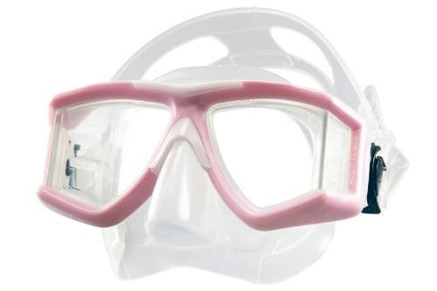 Tilos New Double Lens Panoramic View Scuba Diving & Snorkeling Mask (Pastel Pink)