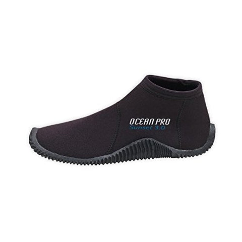 Ocean Pro New 3.0mm Sunset Molded Sole Boots (Size 9) for Scuba Diving, Snorkeling & All Watersports with a Free Drawstring Mesh Collection Bag. a $12.95 Value