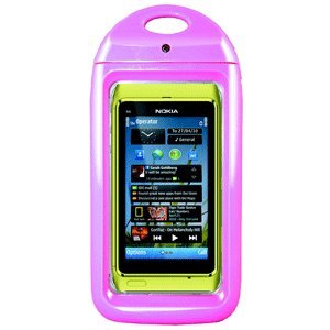 Trident New Wave Waterproof Smartphone Case with Free Floating Wrist Lanyard &Free Neck Lanyard for Most iPhones and BlackBerry Smartphones - Pink (Fits Phones Measuring Up to 4.5 x 2.6 x .6 Inches)