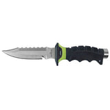 New 420 Stainless Steel Full Size Scuba Diving Knife - Pointed Tip (Neon Yellow)