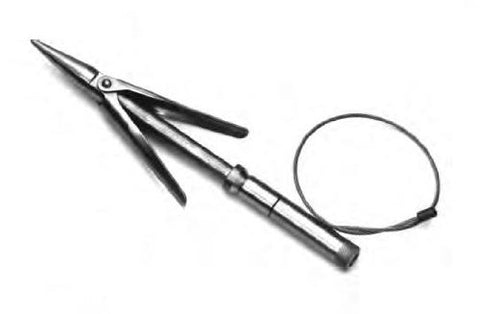AB Biller New Detachable Twin Barb Rockpoint Stainless Steel Breakaway Tip with Swivel Spinner Base & Long Barbs - 6mm