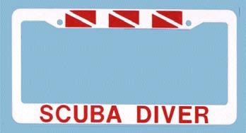 Trident New License Plate Frame - Scuba Diver