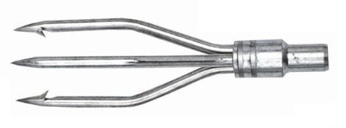 New 4 Inch Hardened Steel Barbed 3-Prong Paralyzer Tip with Spring Steel Tines - 6mm, Model: , Sport & Outdoor