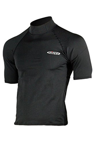 Tilos New Men's Polytex Short Sleeve Shirt - Black (Size Medium)