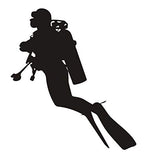 Scuba Life Vinyl Decal Car Sticker with Swimming Diver - 7.2" x 4.13"