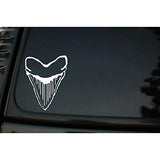 DECAL-STYLE - 10.1cmx13cm Personality MEGALODON SHARK TOOTH Vinyl Car Sticker Decals Black Silver C11-0325