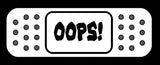 TopSpeed Funny Vinyl Decal Car Sticker with Large OOPS! Bandage Strip - 5.91" x 1.97"