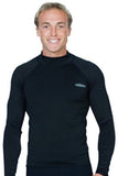 New Men's Tilos Polytex Long Sleeve Shirt - Black (Size Large)