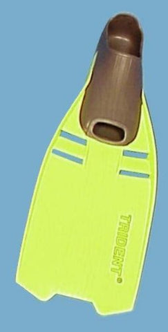 Trident New Full Foot Scuba Diving & Snorkeling Fins - Neon Yellow (Size 9-10/Large)