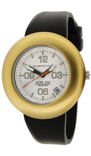 St. Moritz New Momentum M1 Women's Alter Ego Dive Watch with White Face, Yellow Ring & Soft Black Silicone Rubber Band (Includes 1 Extra Black Top Ring)