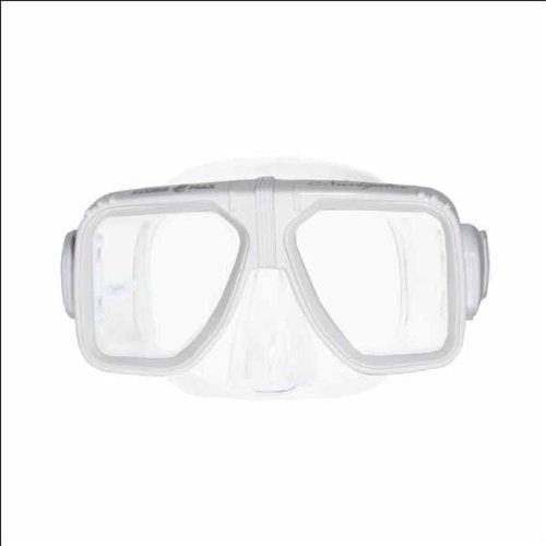 Universal Navigator Scuba Diving & Snorkeling Mask (White/Medium) with 2 Window View