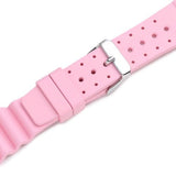 St. Moritz Momentum Women's 18mm Pink Hyper Natural Rubber Watch Band Twist & Splash Dive Watch & Free Watch Protector Valued at $12.95 Value