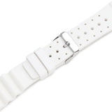 St. Moritz Momentum Women's 18mm White Splash Natural Rubber Watch Band Twist & Splash Dive Watch with Free Watch Protector Valued at $12.95 Value