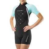 New Women's LavaCore LavaSkin Sporty Shorty Wetsuit - Green (Medium)/FBM