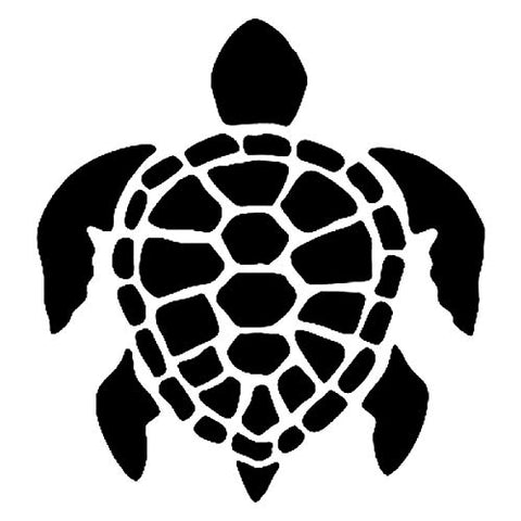 MyScubaShop Scuba Diving Vinyl Decal Car Sticker with Tribal Sea Turtle Design - 5.43" x 5.04"