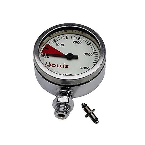 New Hollis Heavy Duty Brass SPG Submersible Pressure Gauge with 42 Inch Hose (PSI)