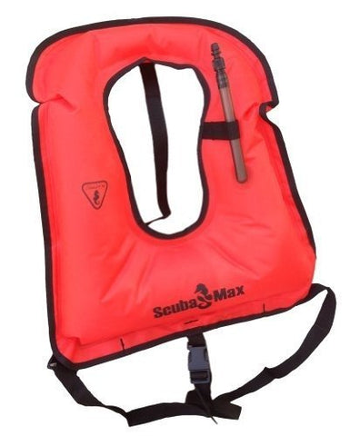 ScubaMax New Snorkeling Vest - Orange (Size Adult X-Large)