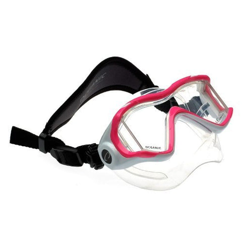 Oceanic New Ion 3 Scuba Diving & Snorkeling Mask (Pink) with Free Neoprene Comfort Strap ($12.95 Value)