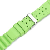 St. Moritz Momentum Women's 18mm Lime Splash Natural Rubber Watch Band Twist & Splash Dive Watch for Scuba Divers with Free Watch Protector Valued at $12.95 Value