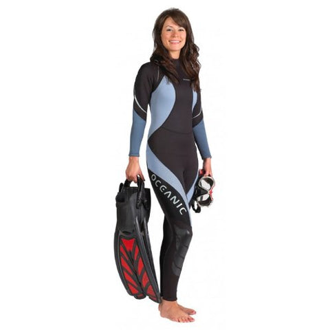 Oceanic New Women's Ultra 3/2mm OceanSpan Superstretch Jumpsuit & Wetsuit (Size 16)