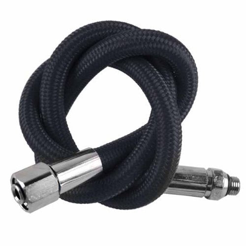 New 22 Inch Low Pressure Braided Scuba Regulator Hose (Black-MaxFlex)