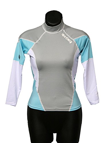New Women's Anti-UV Long Sleeve Rash Guard (Blue Size 16) for Scuba Diving, Snorkeling, Swimming & Surfing