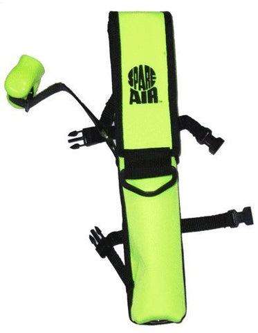 New Spare Air Deluxe Holster with Protective Mouthpiece for the 1.7 Spare Air Unit - High Visibility Neon Safety Yellow/FBM