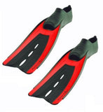 AERIS New Velocity Full Foot Scuba Diving & Snorkeling Fins - Red (Size 1-2/2X-Small)/RFA