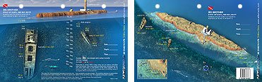 Innovative Scuba New Art to Media Underwater Waterproof 3D Dive Site Map - Big Brother Island in The Red Sea, Egypt (8.5 x 5.5 Inches) (21.6 x 15cm)