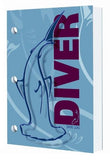 Dive Logz New Deeply Cool Dive Log Featuring Unique, Original Artwork, UV-Coating, and 50 Easy-to-Use Log Pages - Hammerhead Shark Diver FBM