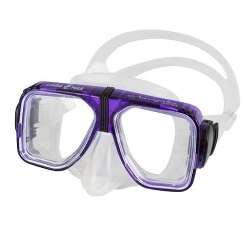 Universal Navigator Scuba Diving & Snorkeling Mask with Purge and 2 Window View (Transparent Purple)
