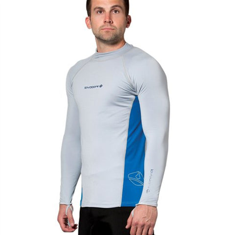 Lavacore New Men's Long Sleeve LavaSkin Shirt - Grey (Size Small) for Scuba Diving, Surfing, Kayaking, Rafting, Paddling & Many Other Watersports