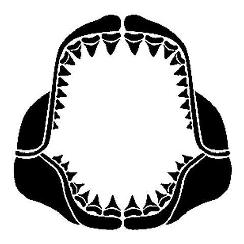 Deep Sea Fossils Scuba Diving Vinyl Decal Car Sticker with Megalodon Shark Jaw - 7.90" x 7.76"