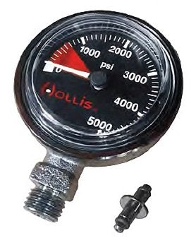 New Hollis Heavy Duty Brass SPG Submersible Pressure Gauge with 42 Inch Hose (PSI)